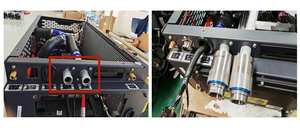車用空調進出水管的快速密封連接