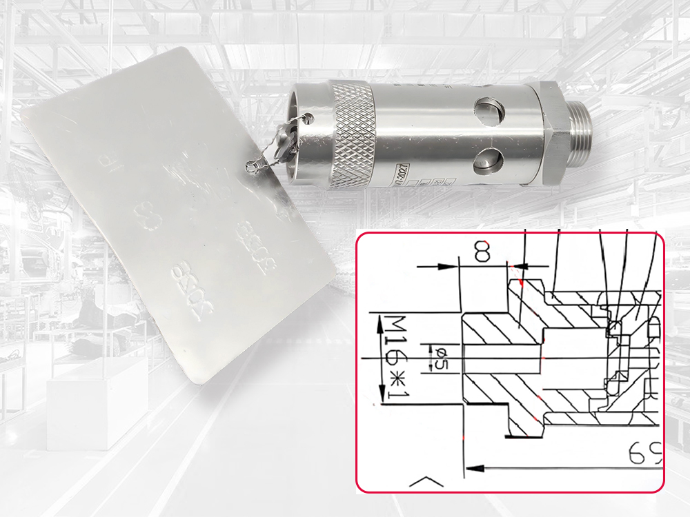 格雷希爾定制款G60C-M16C-A001-08密封測試接頭在空壓機安全閥的應用